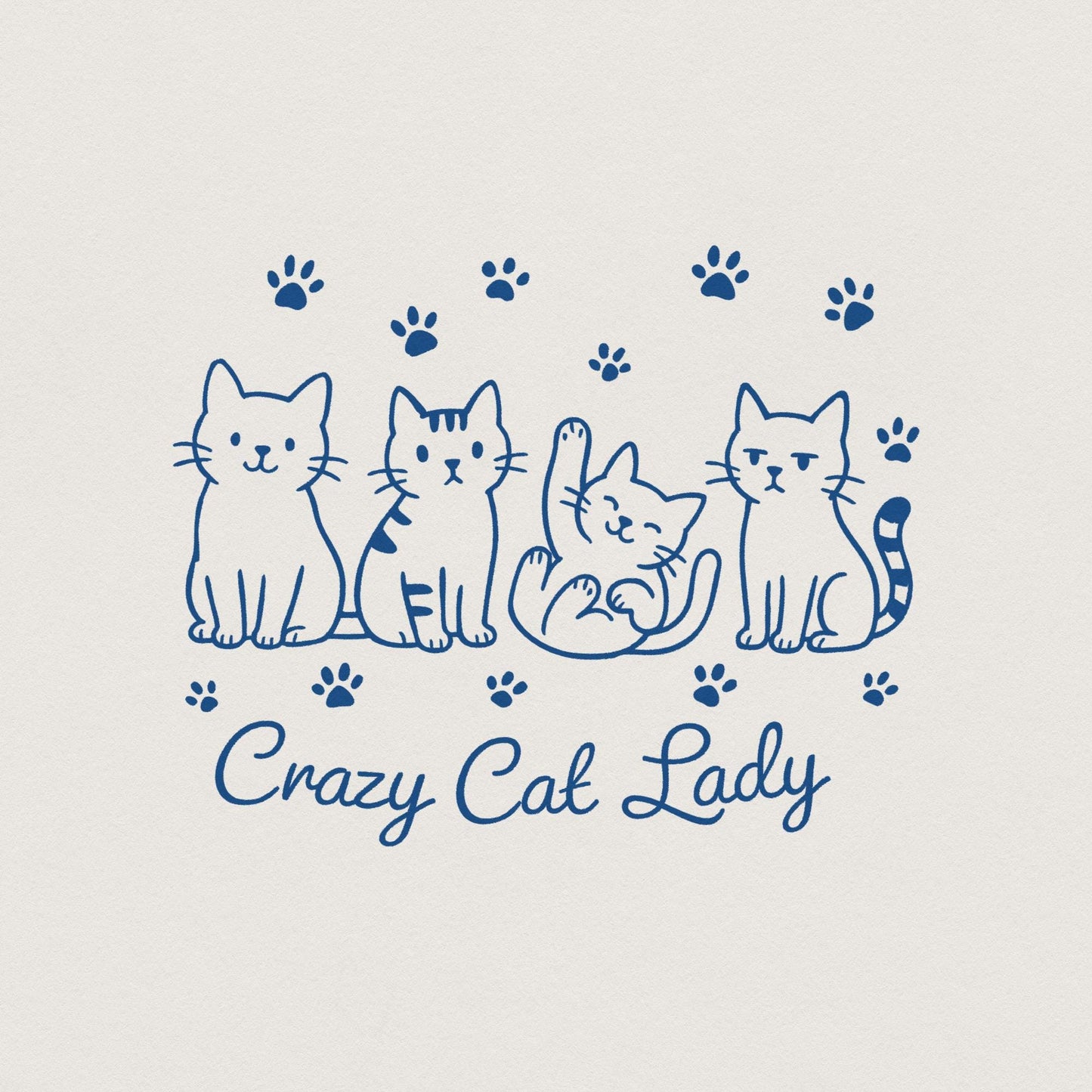 Crazy Cat Lady Sublimation Design, Funny Cat PNG - 300 DPI Design for