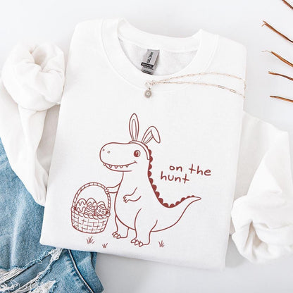 Dinosaur T Rex Easter PNG, Retro Easter Design - 300 DPI Design for T-Shirt