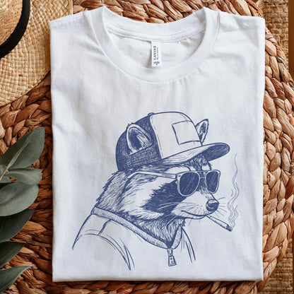 Raccoon Mullet Trucker Hat PNG, Redneck Animals - 300 DPI Design for