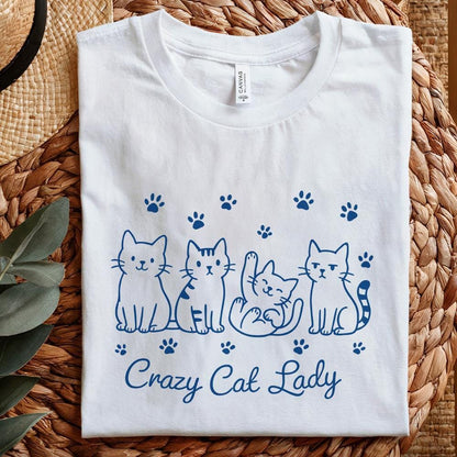 Crazy Cat Lady Sublimation Design, Funny Cat PNG - 300 DPI Design for