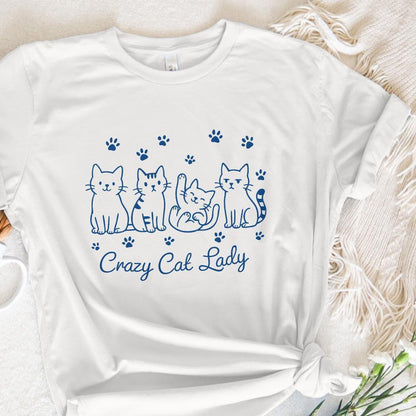 Crazy Cat Lady Sublimation Design, Funny Cat PNG - 300 DPI Design for