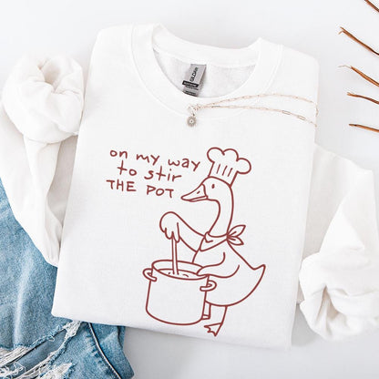 On My Way To Stir The Pot PNG, Trendy Digital Download - 300 DPI Design