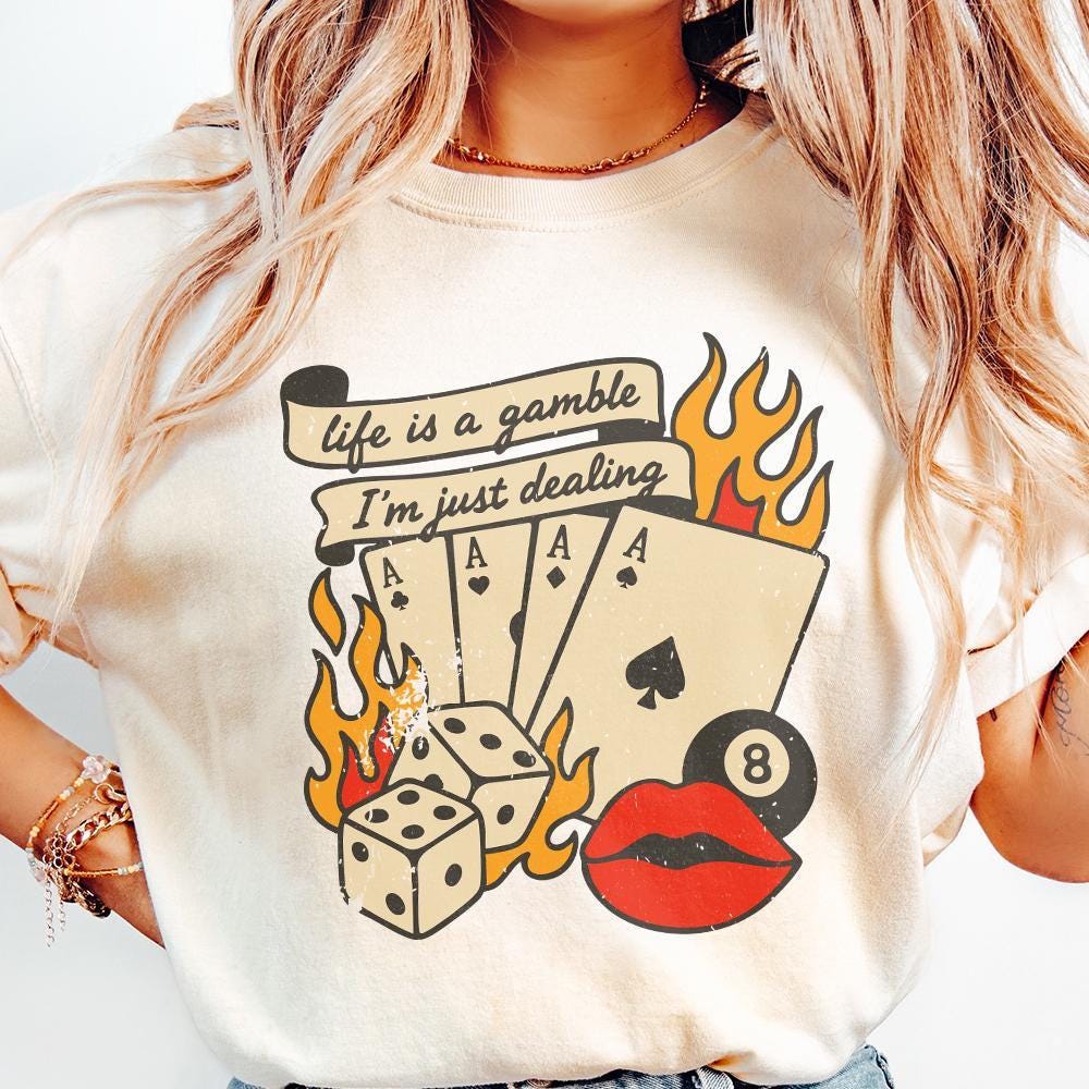 Retro Cowboy Design, Western Playing Card PNG - 300 DPI Design for T-Shirt