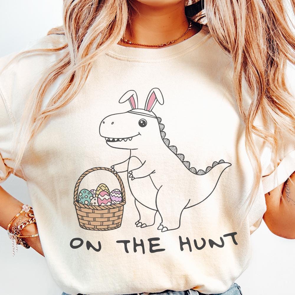 Dino Easter PNG, Retro Easter Design - 300 DPI Design for T-Shirt