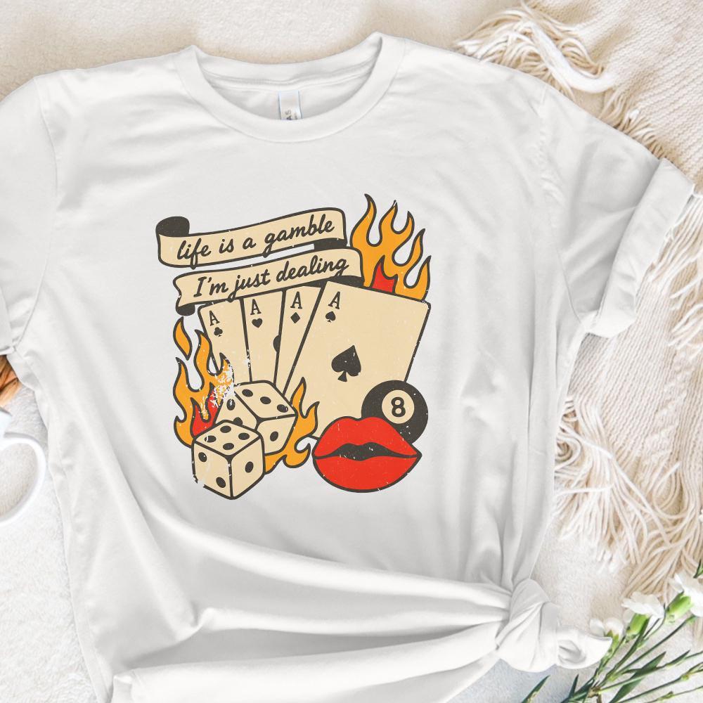 Retro Cowboy Design, Western Playing Card PNG - 300 DPI Design for T-Shirt