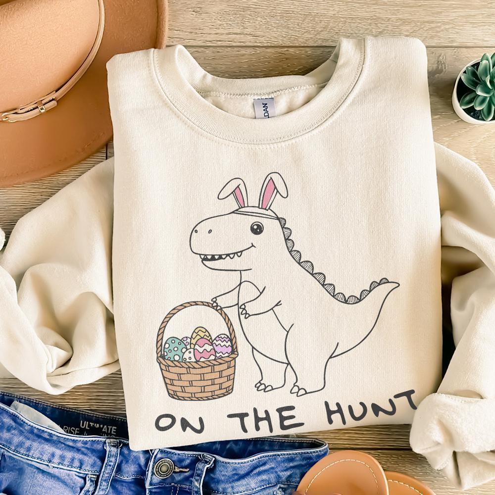 Dino Easter PNG, Retro Easter Design - 300 DPI Design for T-Shirt