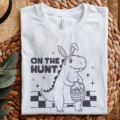 Cute Dinosaur Easter Png, Kids Easter Bunny Png - 300 DPI Design for