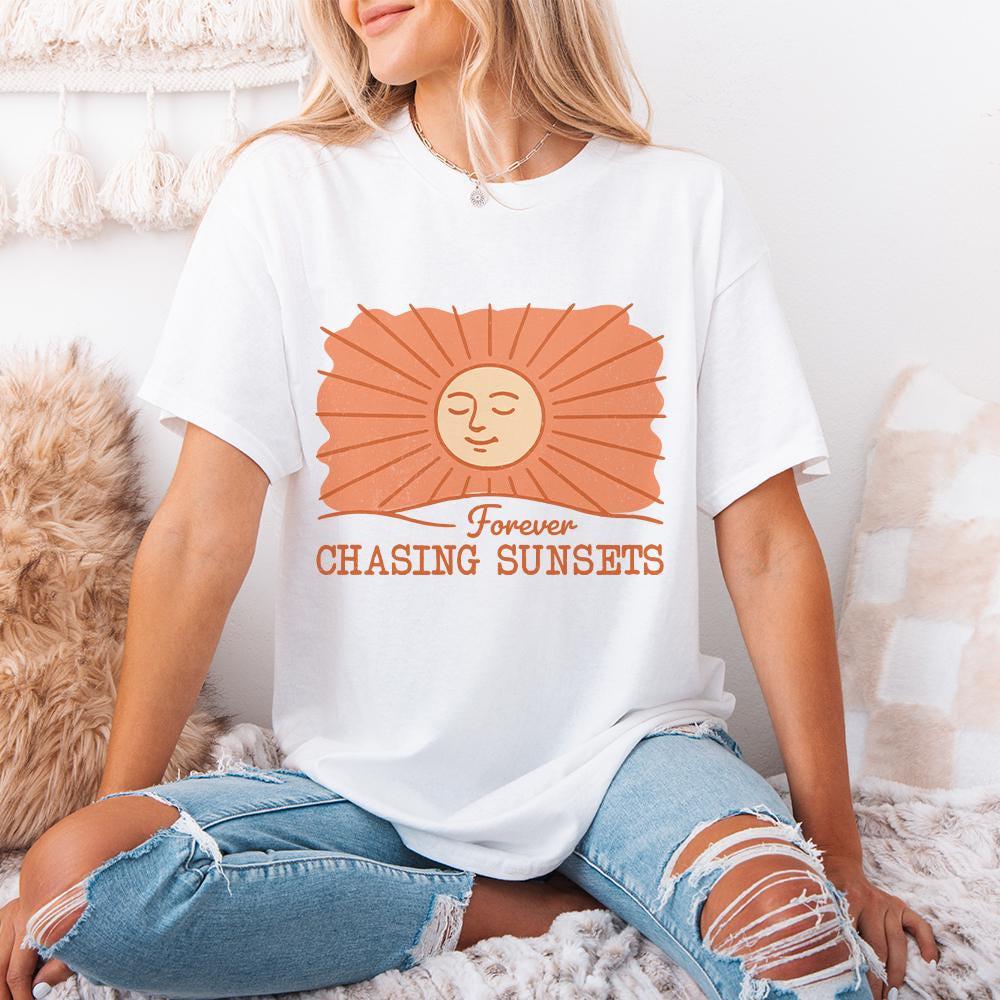 Chasing Sunset PNG, Sublimation Designs - 300 DPI Design for T-Shirt
