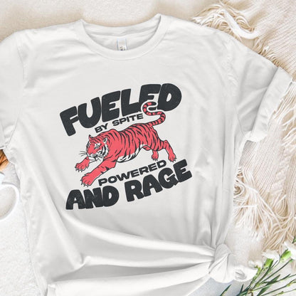 Fueled by Rage PNG, Snarky Vintage Tiger Design - 300 DPI Design for