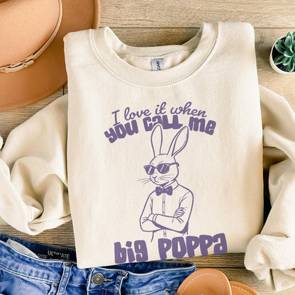 I Love It When You Call Me Big Hoppa PNG, Vintage Bunny Easter png - 300