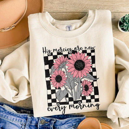 His Mercies Are New Every Morning PNG, Christian PNG - 300 DPI Design for