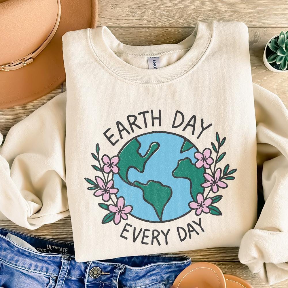 Earth Day Everyday Shirt PNG, Nature Lover Shirt - 300 DPI Design for