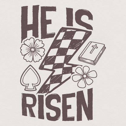 He Is Risen Christian Easter PNG High-Resolution Religious Sublimation