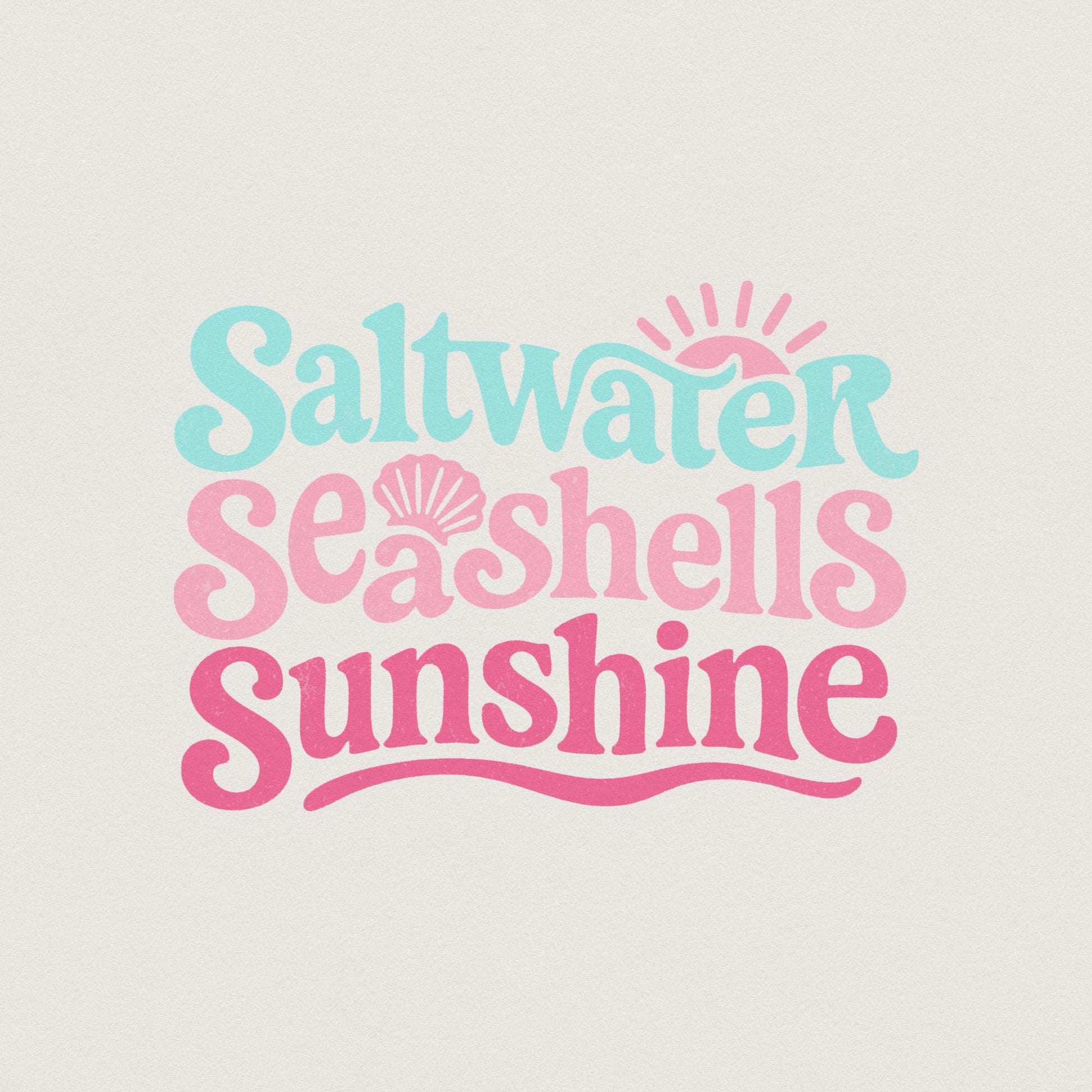 Saltwater Seashells Sunshine Png, Summer png - 300 DPI Design for T-Shirt