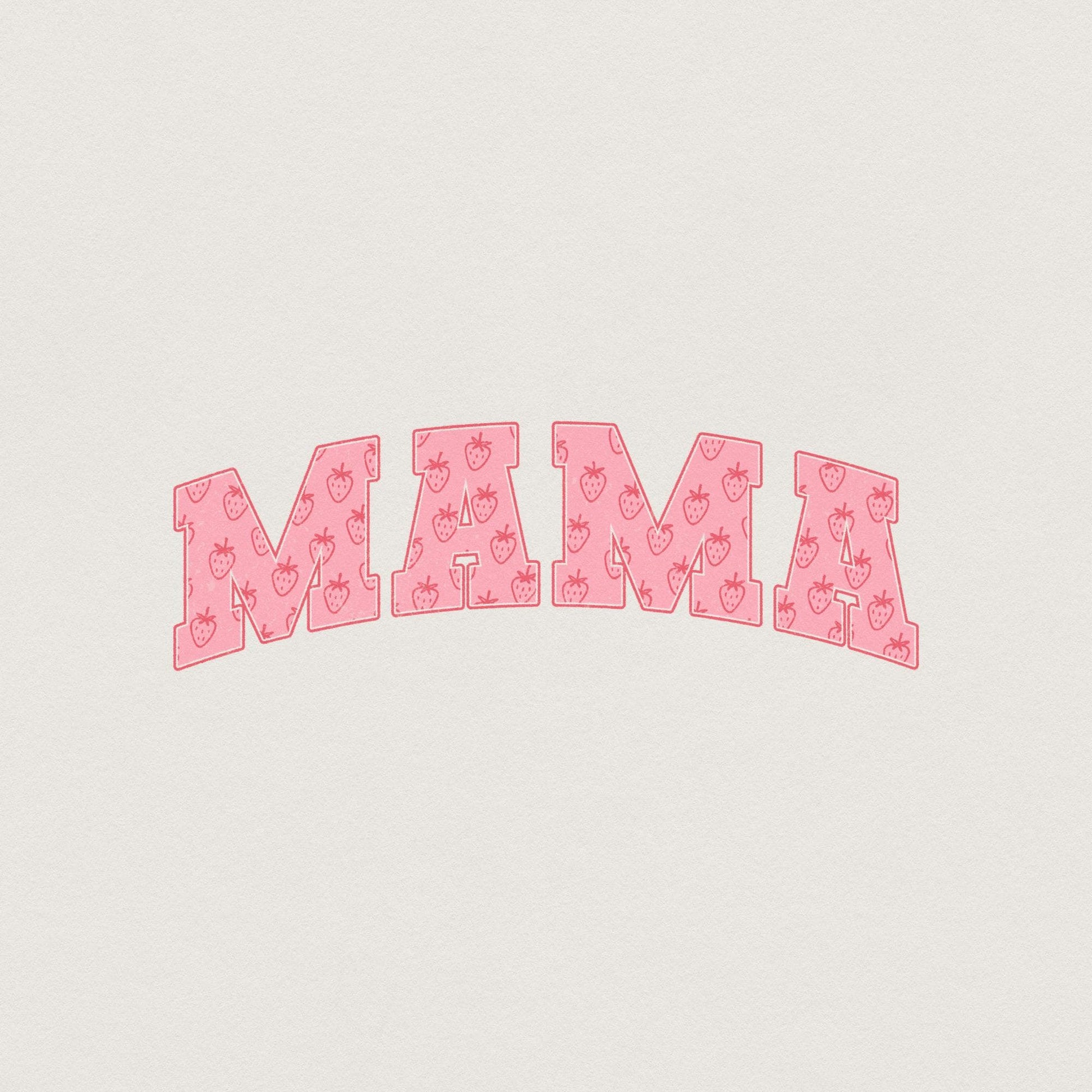 Retro Mama PNG, Strawberry Berry - 300 DPI Design for T-Shirt