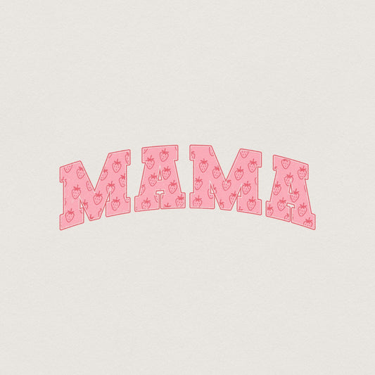 Retro Mama PNG, Strawberry Berry - 300 DPI Design for T-Shirt