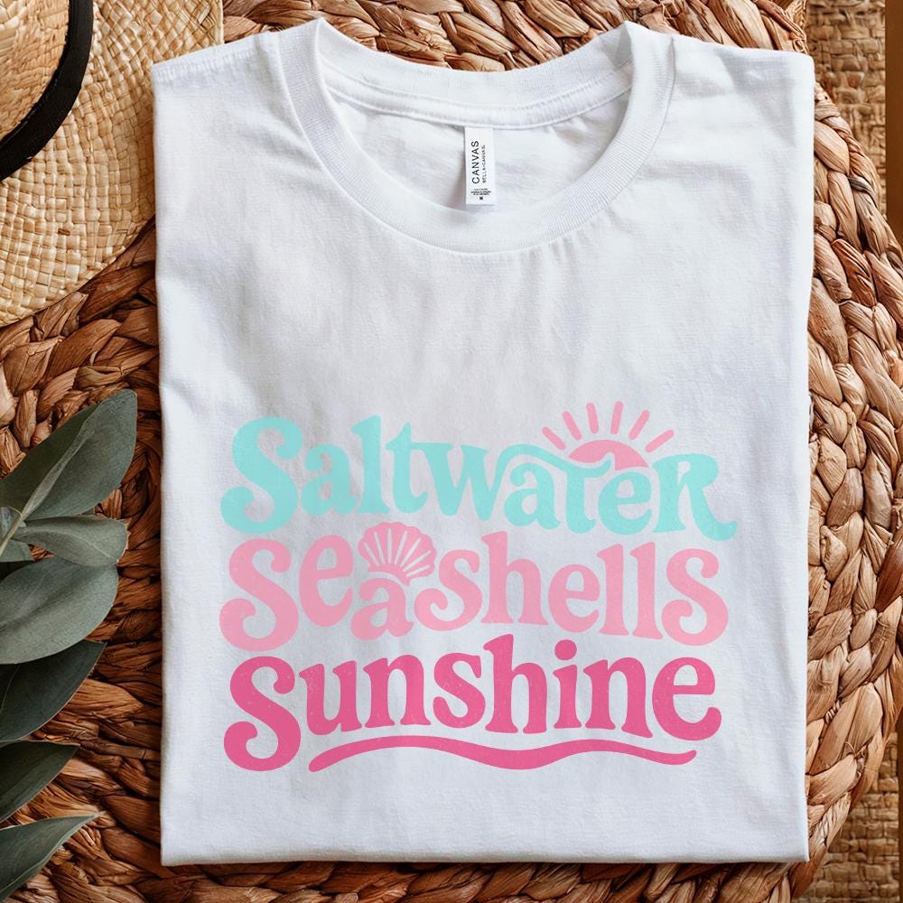 Saltwater Seashells Sunshine Png, Summer png - 300 DPI Design for T-Shirt