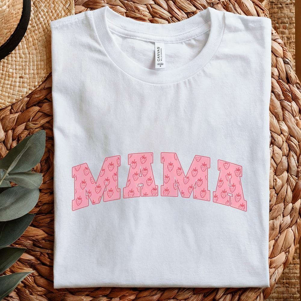 Retro Mama PNG, Strawberry Berry - 300 DPI Design for T-Shirt