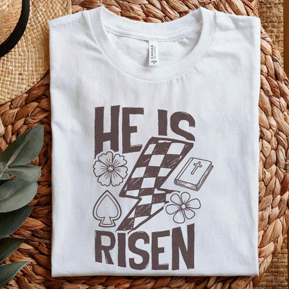 He Is Risen Christian Easter PNG High-Resolution Religious Sublimation