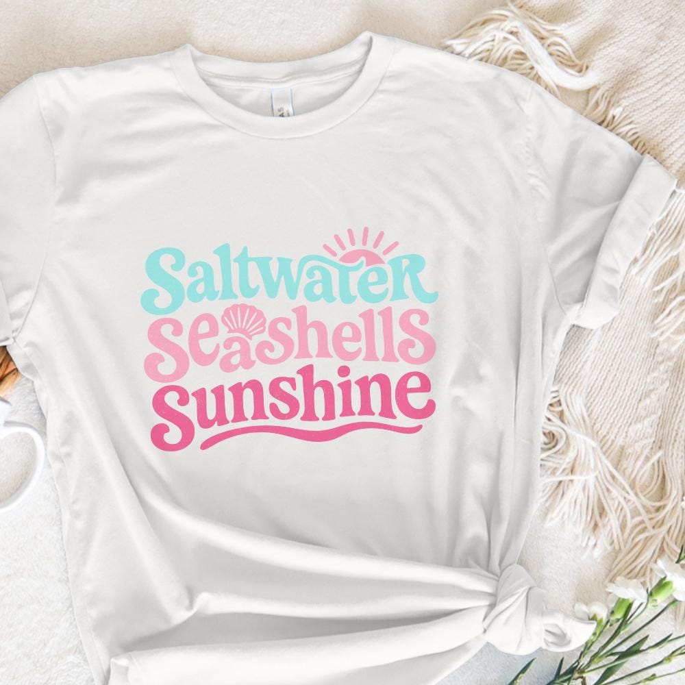 Saltwater Seashells Sunshine Png, Summer png - 300 DPI Design for T-Shirt