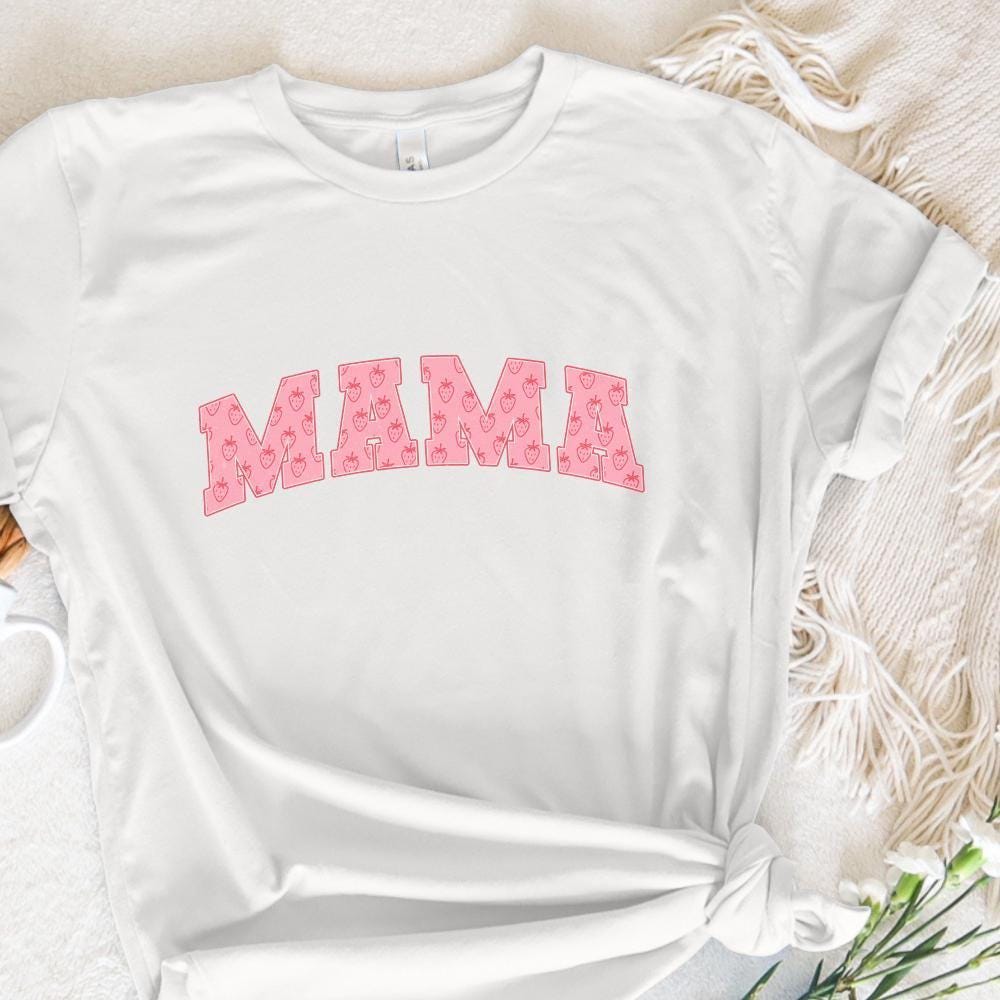 Retro Mama PNG, Strawberry Berry - 300 DPI Design for T-Shirt