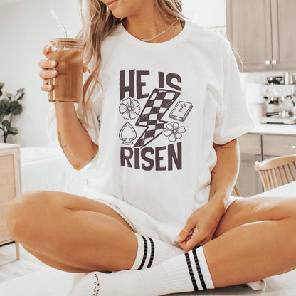 He Is Risen Christian Easter PNG High-Resolution Religious Sublimation