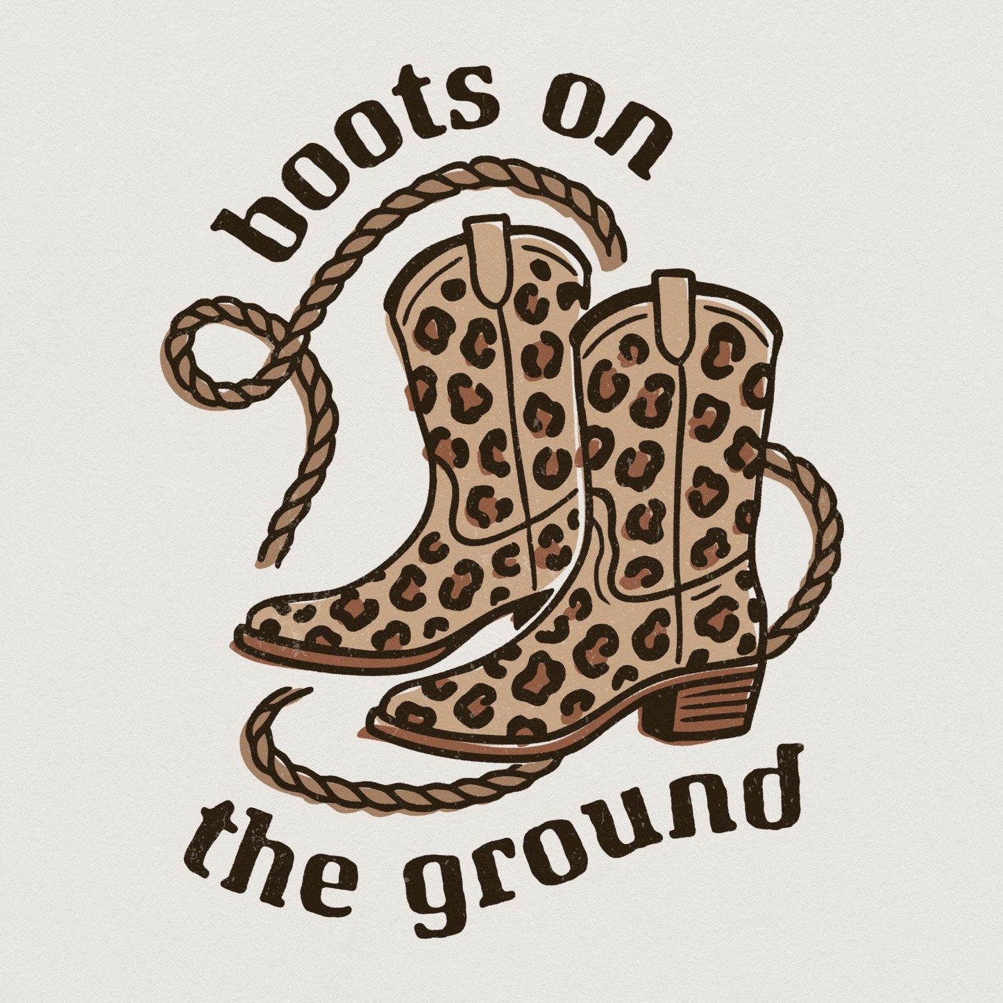 Boots on the Ground PNG, Cowgirl Boots - 300 DPI Design for T-Shirt