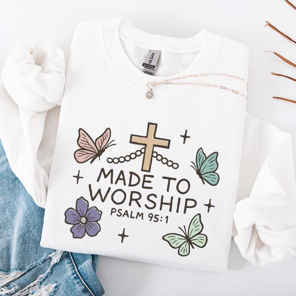 Christian PNG Design, Made To Worship - 300 DPI Design for T-Shirt