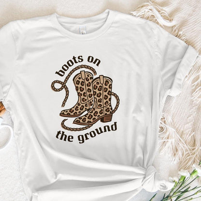 Boots on the Ground PNG, Cowgirl Boots - 300 DPI Design for T-Shirt