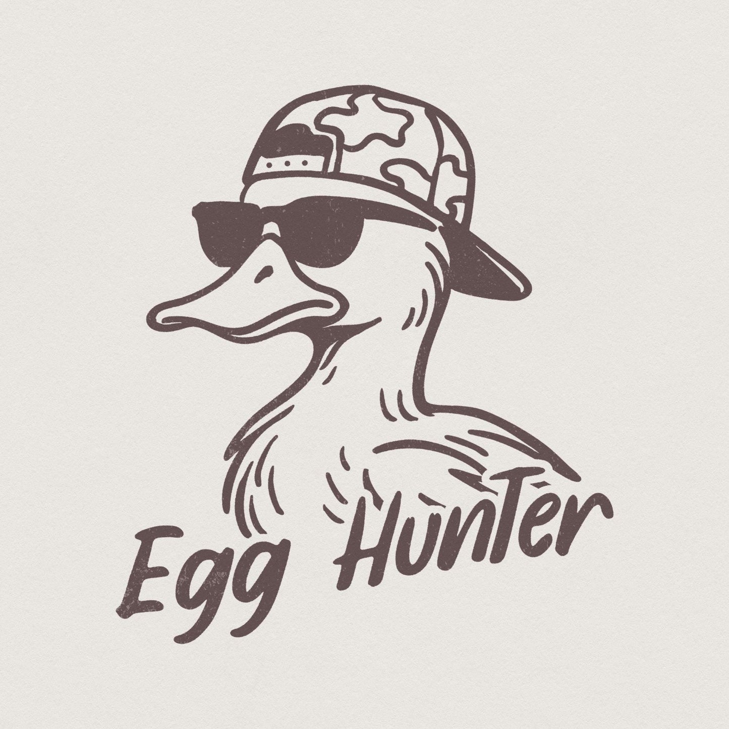 Egg Hunter PNG, Duck Backwards Hat - 300 DPI Design for T-Shirt