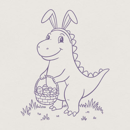 Easter Png, Dinosaur Easter - 300 DPI Design for T-Shirt