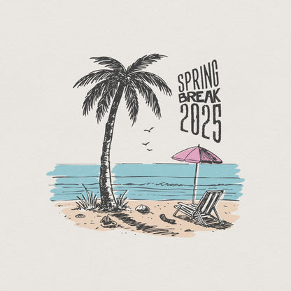 Spring Break 2025 png, Spring Break PNG - 300 DPI Design for T-Shirt