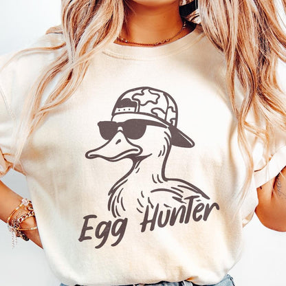 Egg Hunter PNG, Duck Backwards Hat - 300 DPI Design for T-Shirt