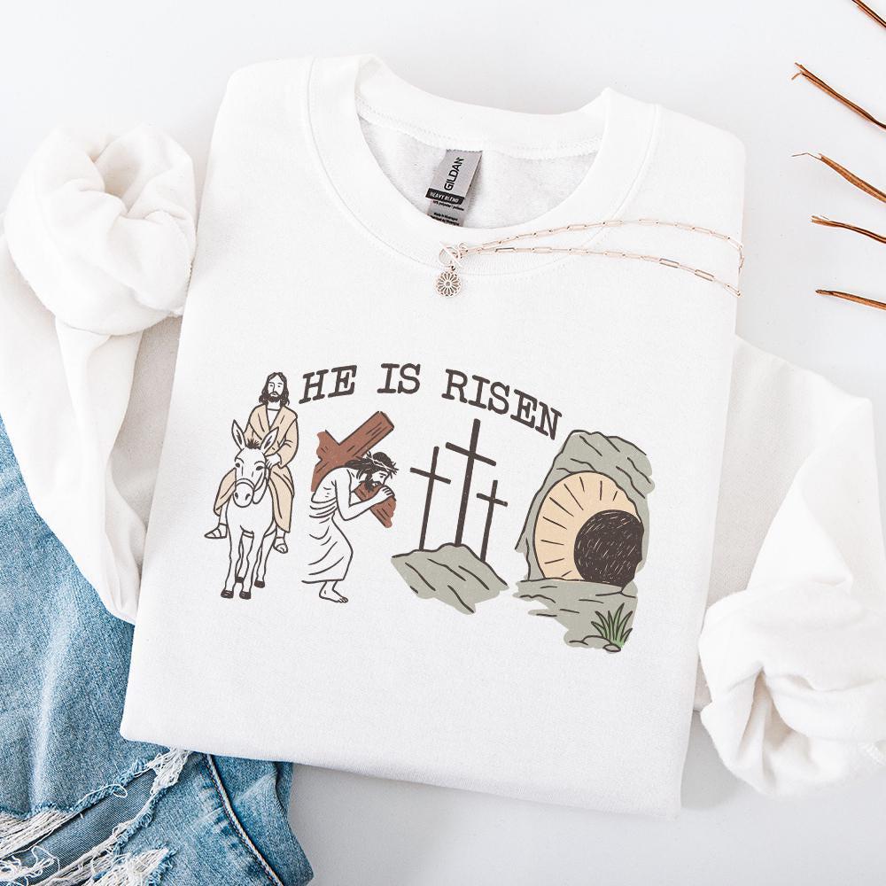He Is Risen PNG, Sublimation Design - 300 DPI Design for T-Shirt