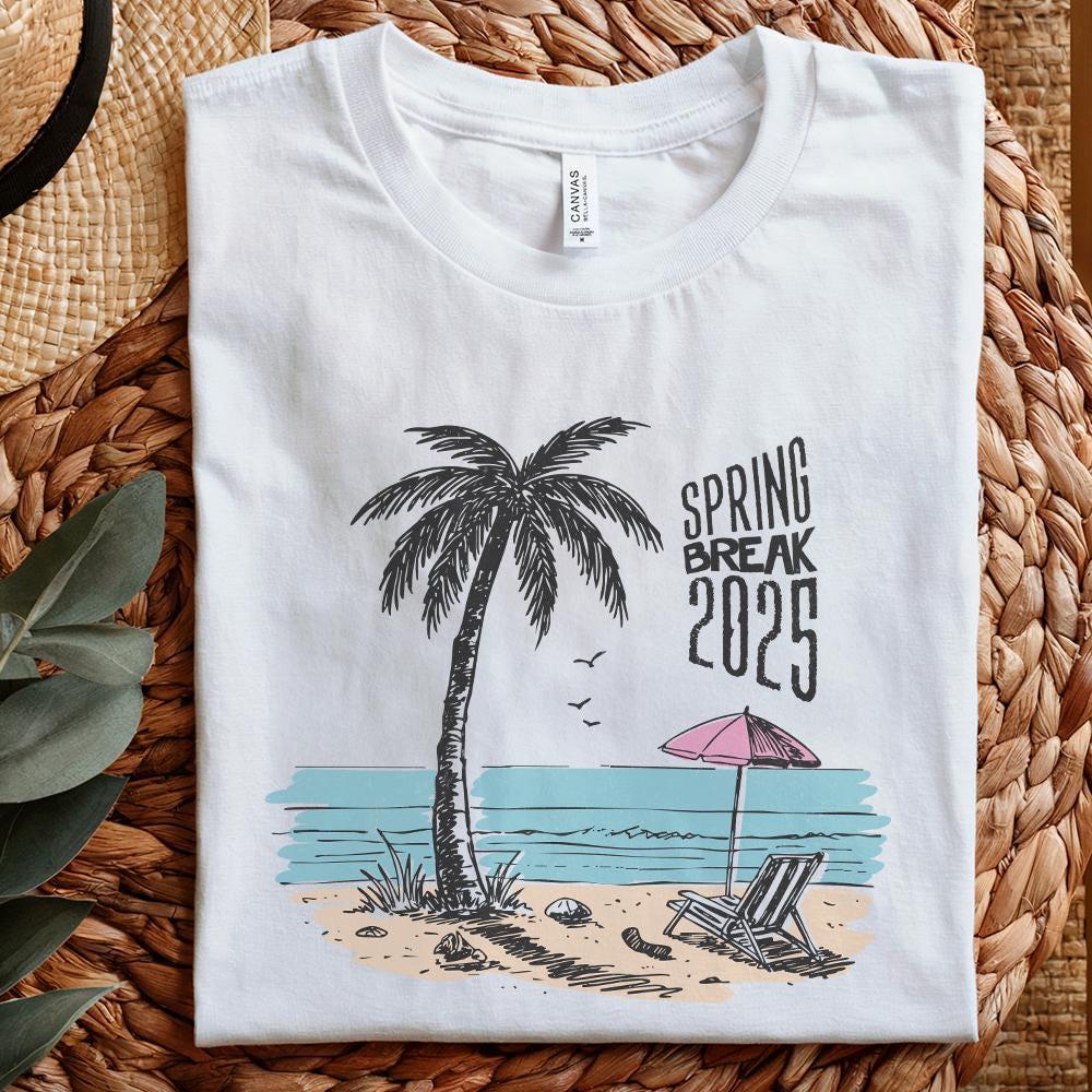 Spring Break 2025 png, Spring Break PNG - 300 DPI Design for T-Shirt