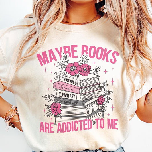 Books Are Addicted To Me PNG, Book Lover png - 300 DPI Design for T-Shirt