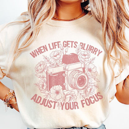 When life Gets Blurry Png, Boho Sublimation - 300 DPI Design for T-Shirt
