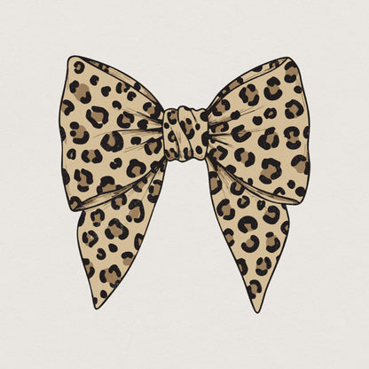 Coquette Bow Png, Leopard Girly Bow Design - 300 DPI Design for T-Shirt