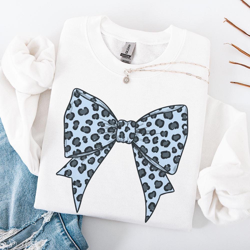 Leopard Print Bow PNG, Cheetah Pattern Hair Clipart - 300 DPI Design for