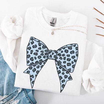 Leopard Print Bow PNG, Cheetah Pattern Hair Clipart - 300 DPI Design for