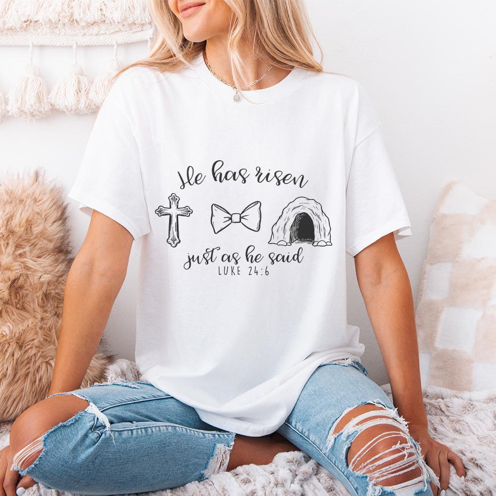 He Has Risen Png, Easter Christian Png - 300 DPI Design for T-Shirt