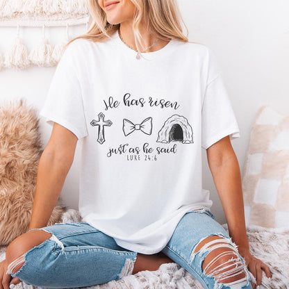 He Has Risen Png, Easter Christian Png - 300 DPI Design for T-Shirt