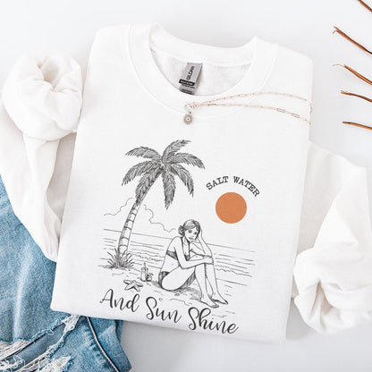 Salt Water And Sun Shine Png, Summer Sublimation Design - 300 DPI Design