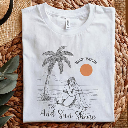 Salt Water And Sun Shine Png, Summer Sublimation Design - 300 DPI Design