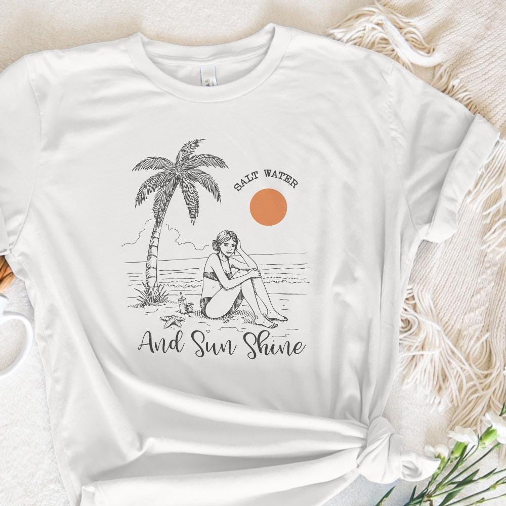 Salt Water And Sun Shine Png, Summer Sublimation Design - 300 DPI Design