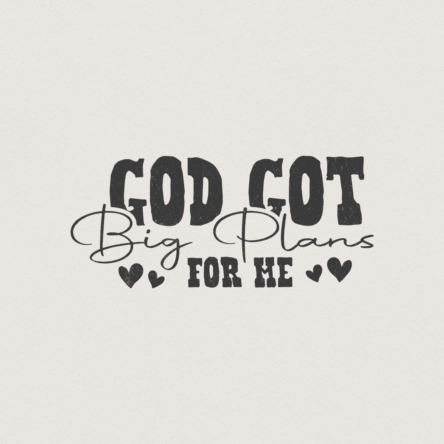 God's Got Big Plans PNG, Christian Kid png - 300 DPI Design for T-Shirt