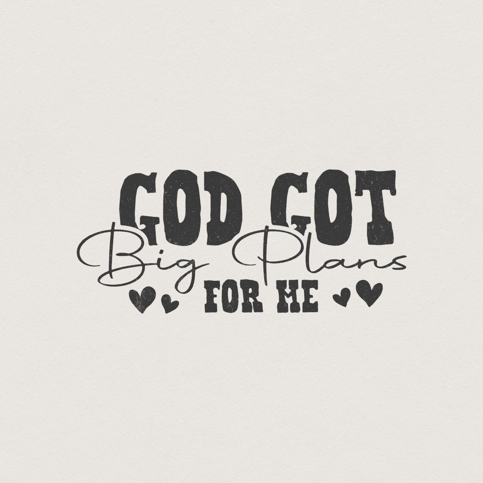 God's Got Big Plans PNG, Christian Kid png - 300 DPI Design for T-Shirt