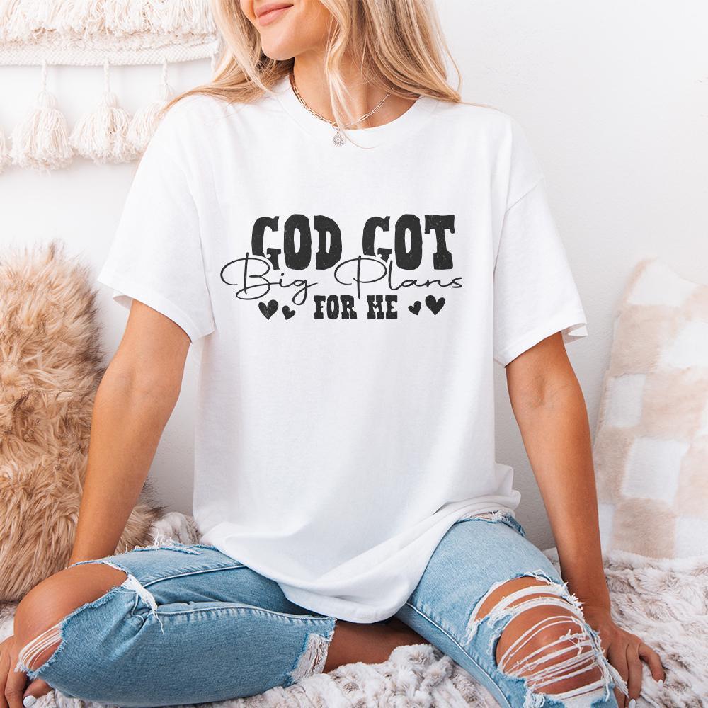 God's Got Big Plans PNG, Christian Kid png - 300 DPI Design for T-Shirt