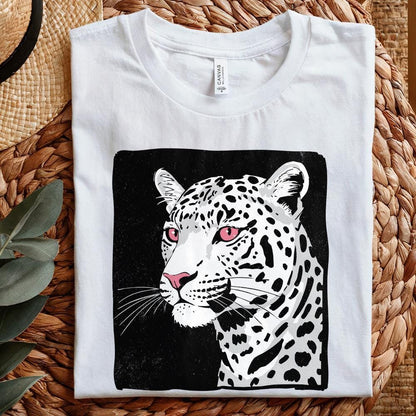 Artistic Leopard PNG, Leopard with Pink Eyes Clipart - 300 DPI Design for