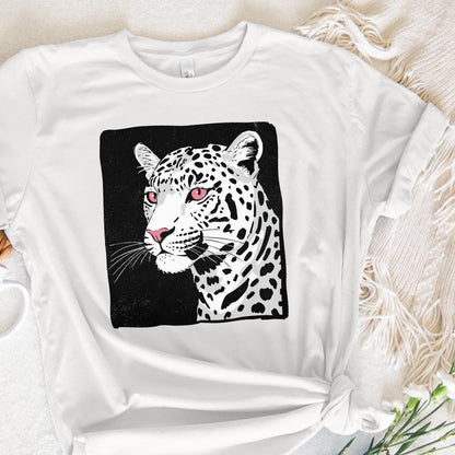 Artistic Leopard PNG, Leopard with Pink Eyes Clipart - 300 DPI Design for